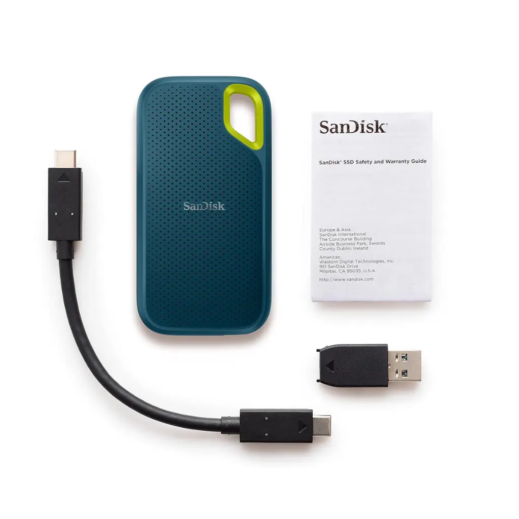 Disco Solido Externo Sandisk Extreme Portable 2Tb USB 3.2 Gen 2 1050MB/s - Verde