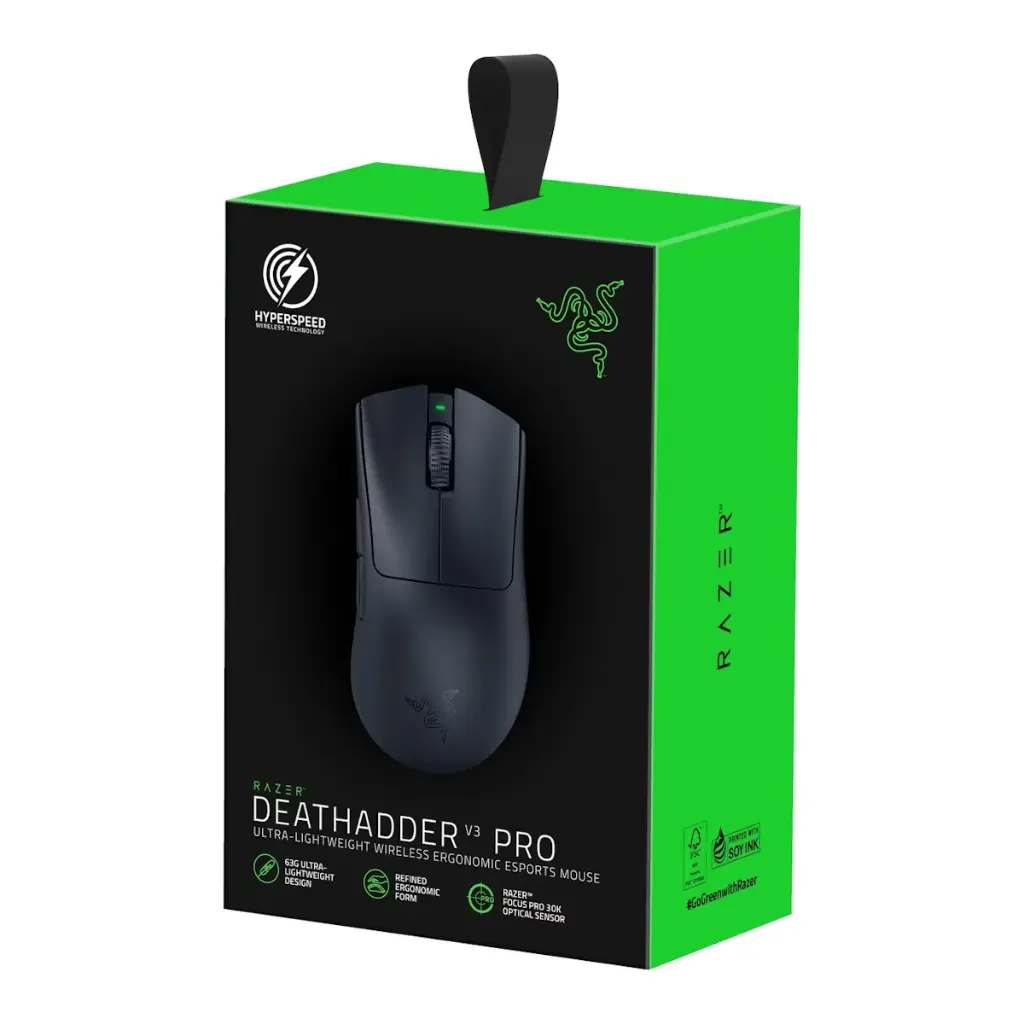 Mouse Razer DeathAdder V3 Pro Inalambrico Gaming Mouse - Negro