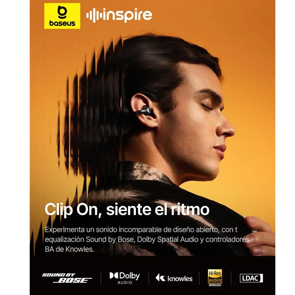 Audifonos Baseus Inspire XC1 Sound by Bose - Negros