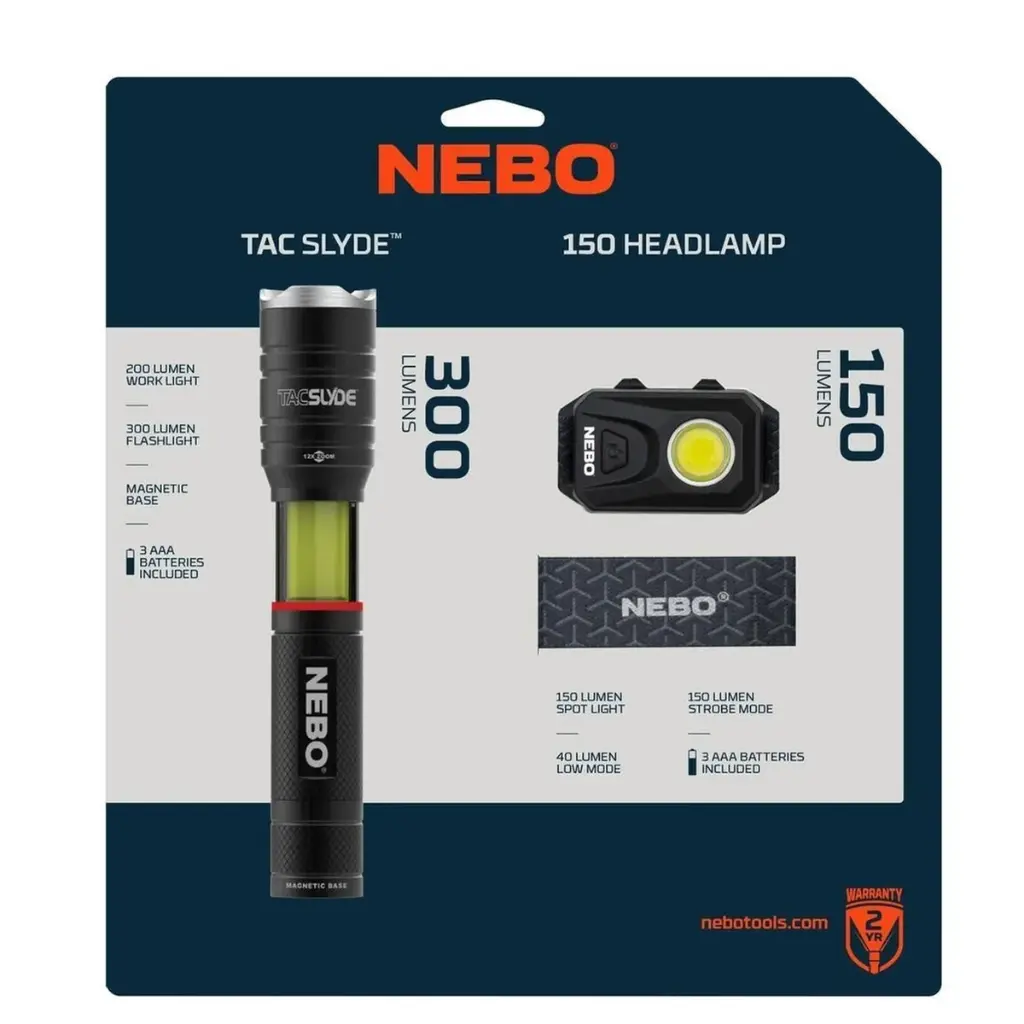 Linterna Nebo Tac Slyde Combo - NEB-WLT-1003G