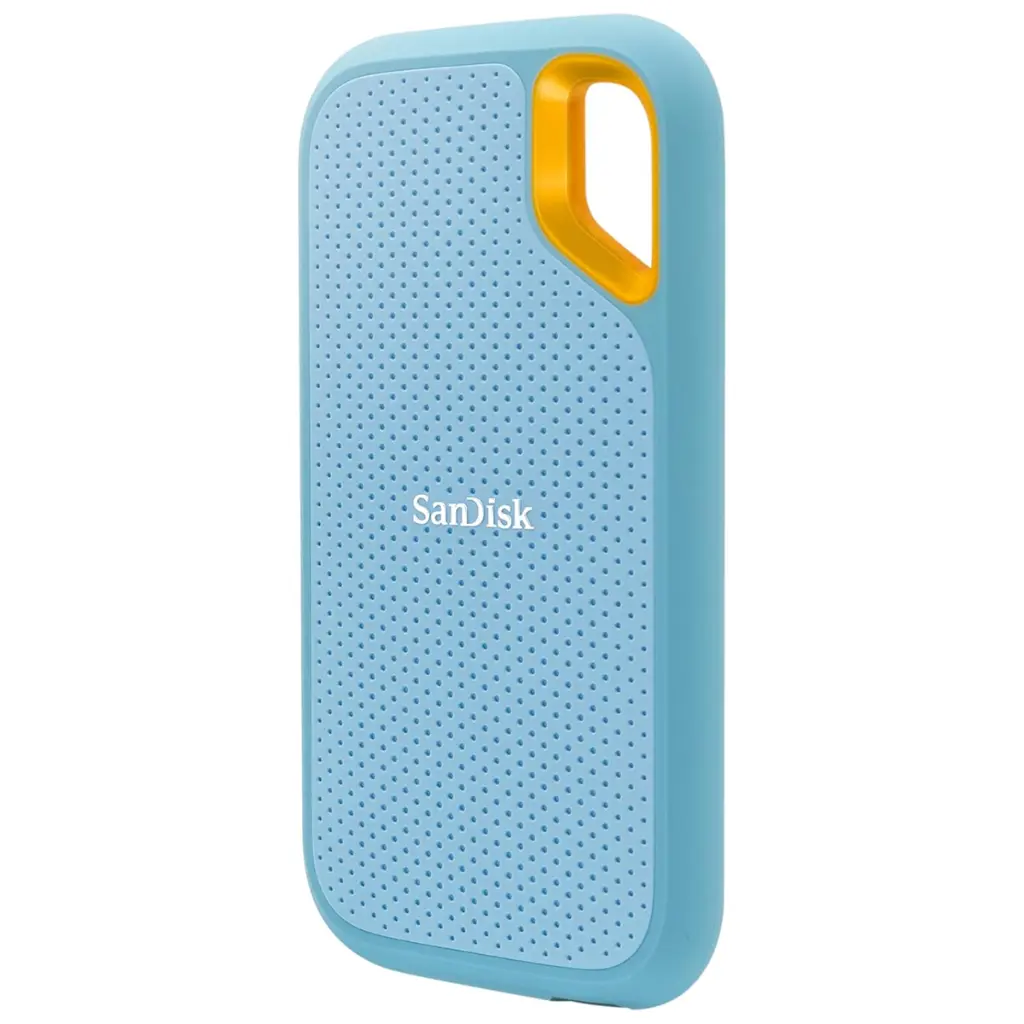 Disco Solido Externo Sandisk Extreme Portable 1Tb USB 3.2 Gen 2 1050MB/s - Celeste/Naranja